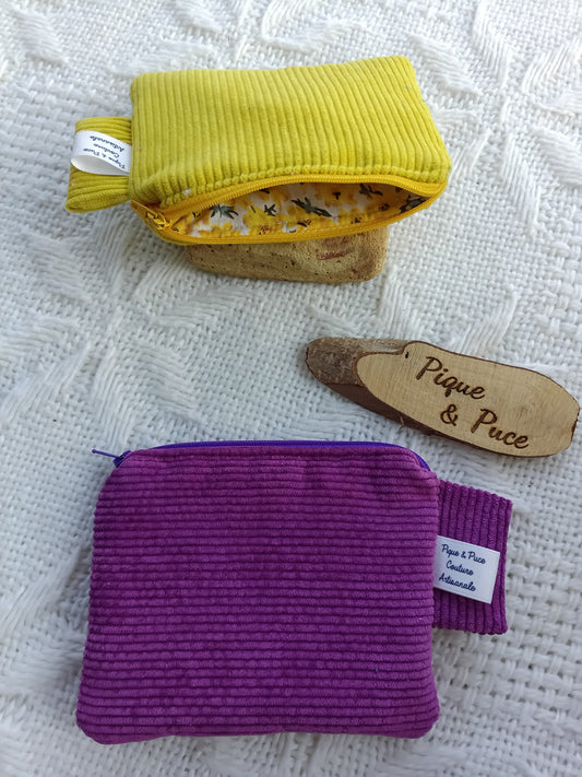 Porte monnaie velours