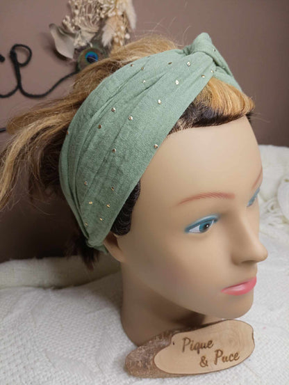 Bandeau croisé double gaze