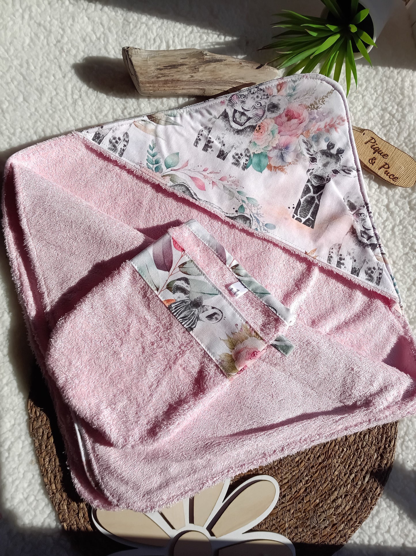 Cape de bain et gant