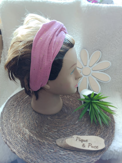 Bandeau croisé double gaze