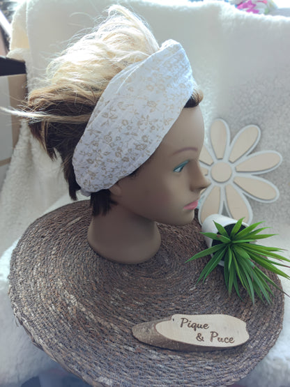 Bandeau croisé double gaze