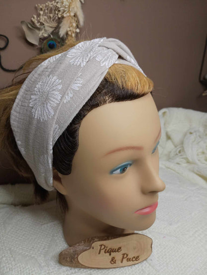 Bandeau croisé double gaze