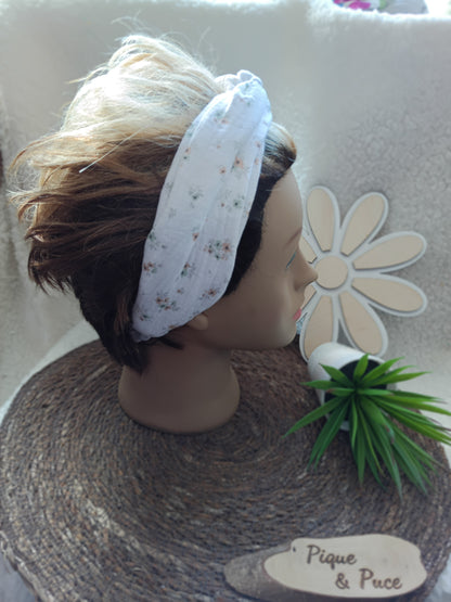Bandeau croisé double gaze