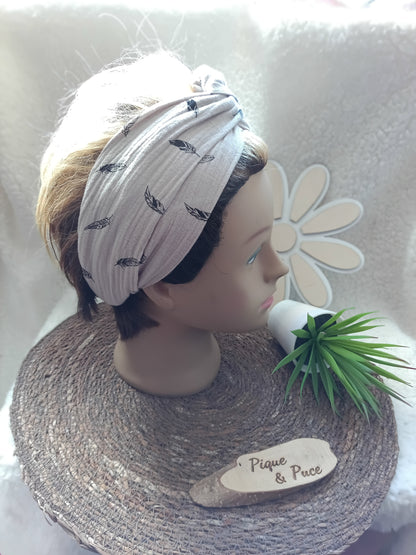 Bandeau croisé double gaze