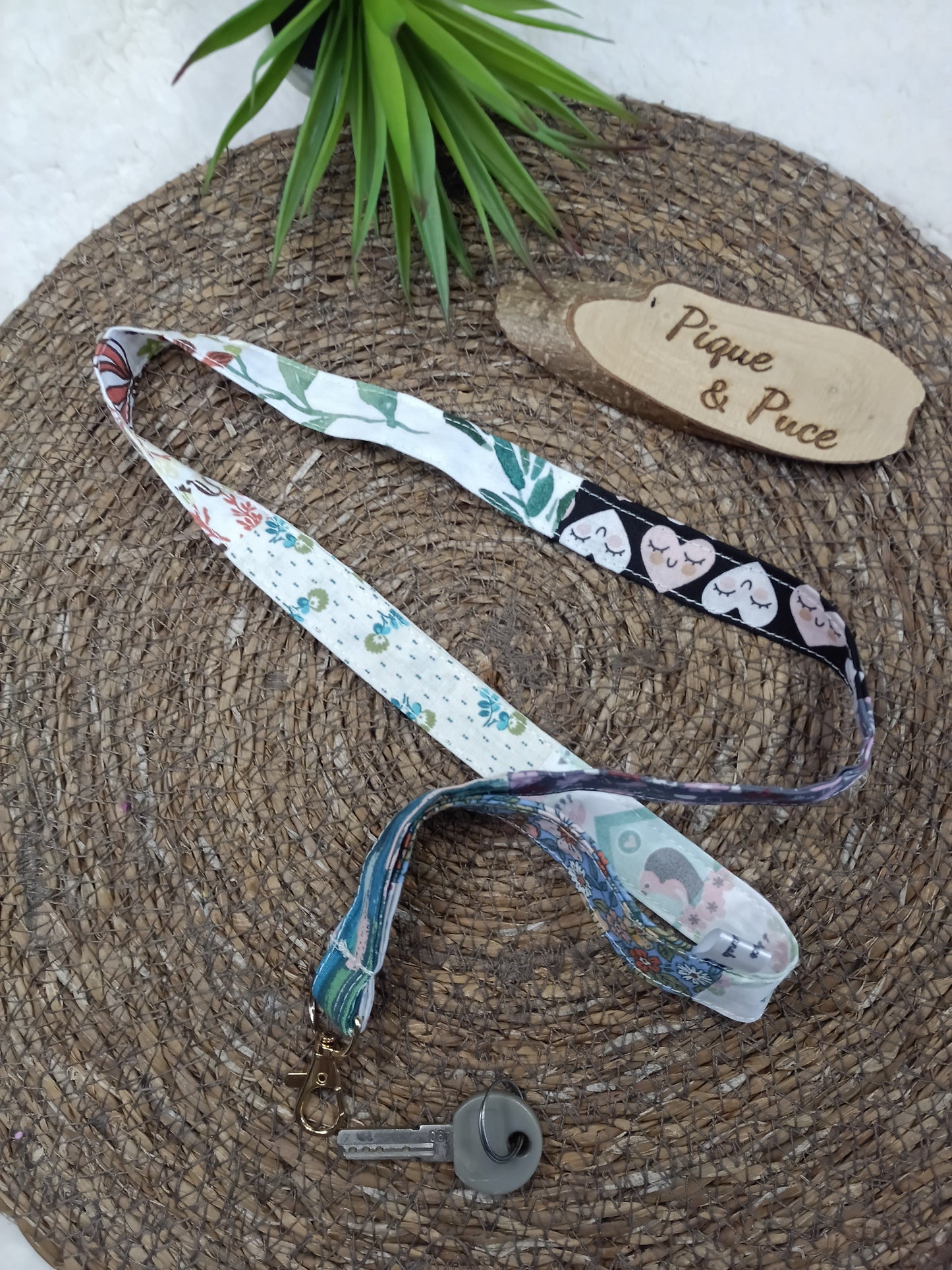 Cordon tour de cou clé/carte