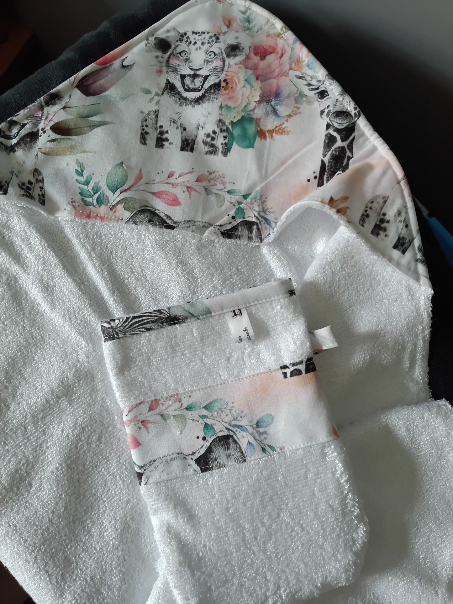 Cape de bain et gant